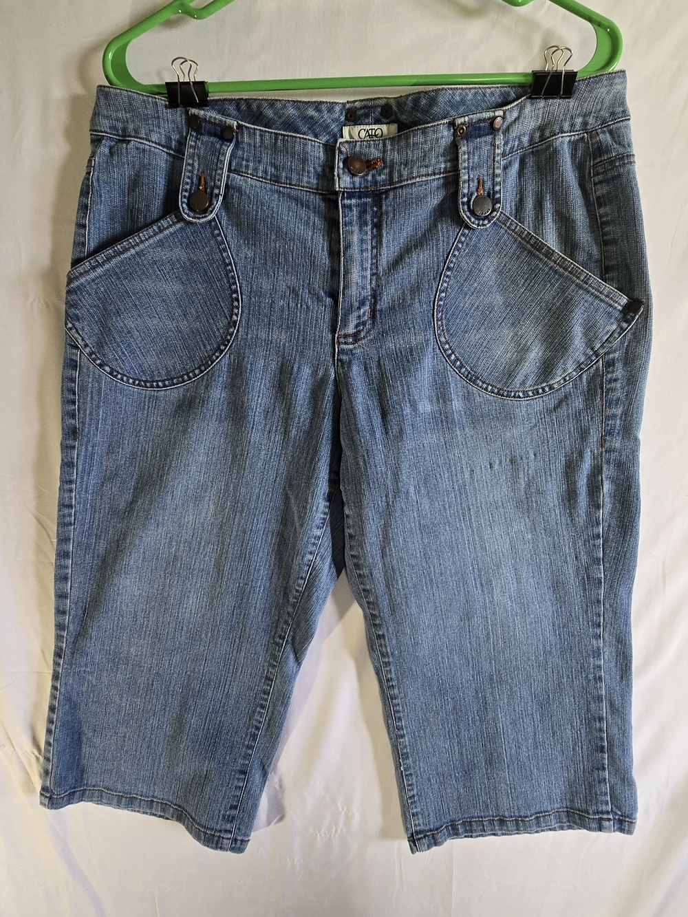 Cato Women's Light Blue Denim Bermuda Jeans